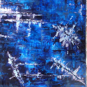Painting titled "I'm blue" by Marie-Eve Drapeau, Original Artwork, Oil