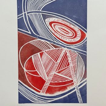 Impressões e gravuras intitulada "abstraction" por Marie Feldbusch, Obras de arte originais, Gravação