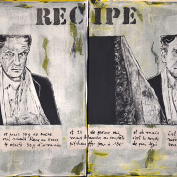 Painting titled "RECIPE ( recette )" by Marie-France Arlaud, Original Artwork, Acrylic Mounted on Wood Stretcher frame