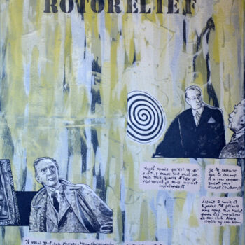 Painting titled "Rotorelief" by Marie-France Arlaud, Original Artwork, Acrylic Mounted on Wood Stretcher frame