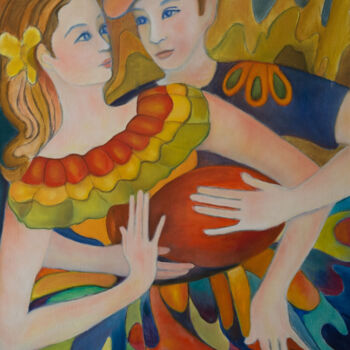 Painting titled "Proposition" by Marie France Bussy (COLIBRI), Original Artwork, Oil