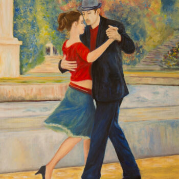 Painting titled "tango" by Marie France Bussy (COLIBRI), Original Artwork, Acrylic