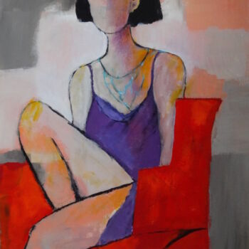 Painting titled "Thalie" by Marie-France Capron (CAPMA), Original Artwork, Acrylic