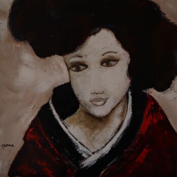 Painting titled "Kim" by Marie-France Capron (CAPMA), Original Artwork, Acrylic