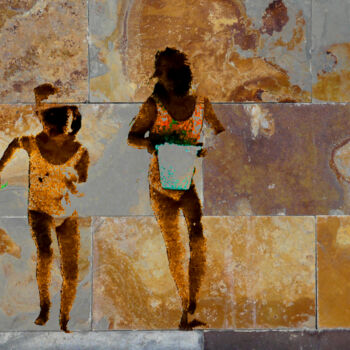 Arts numériques intitulée "Jeux de sable" par Marie-France Munoz, Œuvre d'art originale, Travail numérique 2D