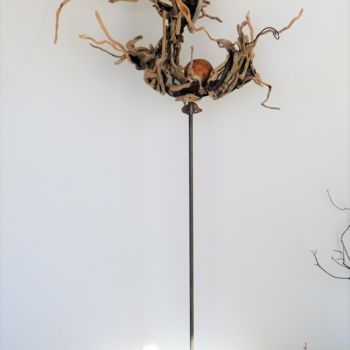 Скульптура под названием "Imperial dragon" - Marie France Vidal, Подлинное произведение искусства, Дерево