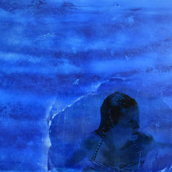 绘画 标题为“Swimming, Claire” 由Marie Hérault-Luzé, 原创艺术品, 颜料
