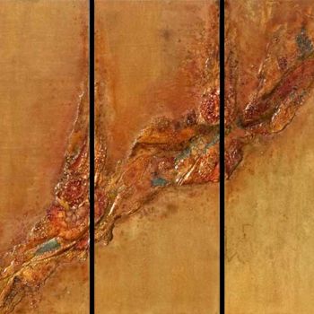 Painting titled "Substrat" by Marie Hermance, Original Artwork, Oil
