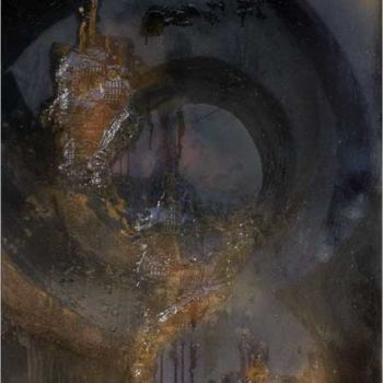 Pittura intitolato "Univers City" da Marie Hermance, Opera d'arte originale, Olio