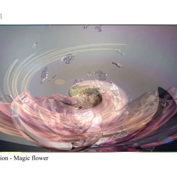 Digital Arts titled "Magic Flower" by Creartlive, Original Artwork, Digital Painting