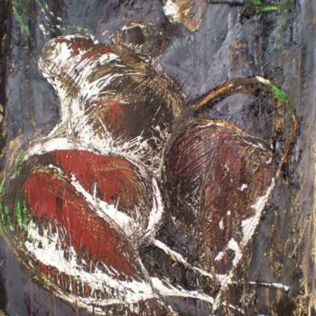 Painting titled "You love meat" by Marie-José Lopez Portland (VersusMAJO), Original Artwork, Oil