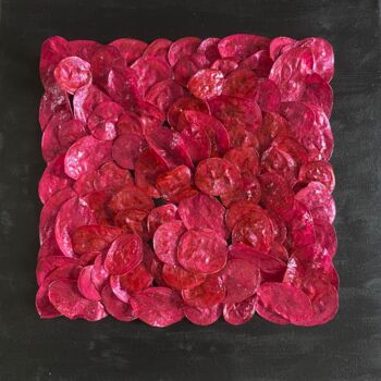 Collages titled "rose bonbon" by Marie Josée Tomé, Original Artwork, Collages
