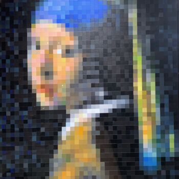 Pittura intitolato "La jeune fille à la…" da Marie Kvk, Opera d'arte originale, Acrilico