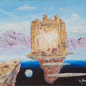 Painting titled "Forteresse" by Marie Laure D'Angelo, Original Artwork