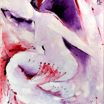 Картина под названием "Melusine 1" - Marie-Laurence Winter, Подлинное произведение искусства, Масло