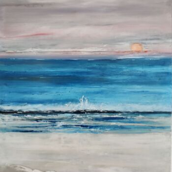 Malarstwo zatytułowany „La plage” autorstwa Marie Line Robert, Oryginalna praca, Olej