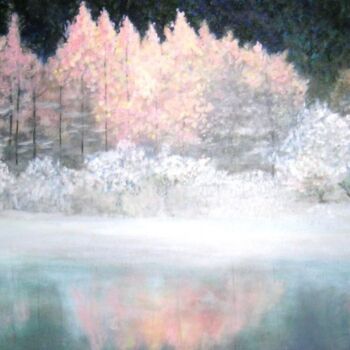 Painting titled "Winter's delight" by Marie-Line Vasseur, Original Artwork