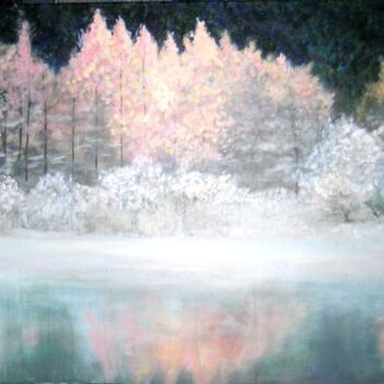 Painting titled "splendor-of-winterp…" by Marie-Line Vasseur, Original Artwork, Acrylic
