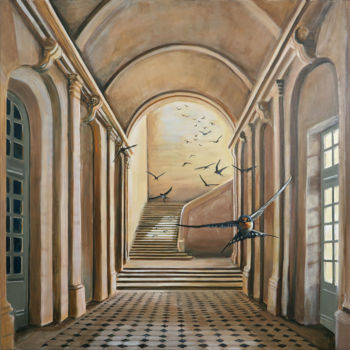 제목이 "L'Envolée"인 미술작품 Marie-Luce Colatrella로, 원작, 아크릴
