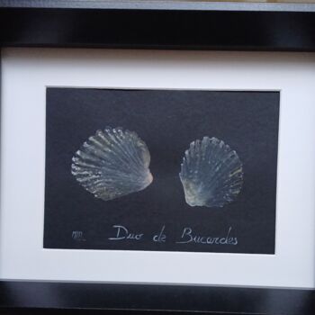 Painting titled "Duo de bucardes" by Marie Luce Roussel, Original Artwork, Watercolor Mounted on Wood Stretcher frame