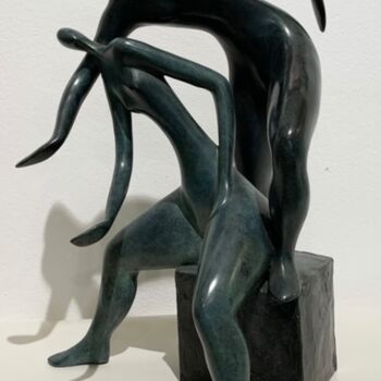 Escultura intitulada "Entre Chien et Louve" por Marie-Madeleine Gautier, Obras de arte originais, Bronze