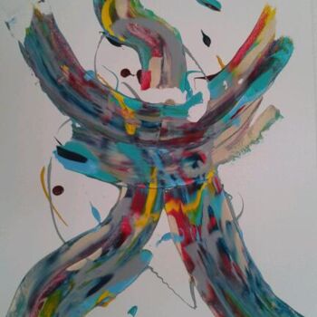 Картина под названием "eve.jpg" - Marie Martine, Подлинное произведение искусства, Масло