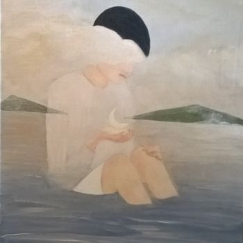 Painting titled "Rêve d'enfant" by Marie Mathieu Josse, Original Artwork, Acrylic