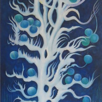 Peinture intitulée "L'arbre blanc" par Marie Mb, Œuvre d'art originale, Acrylique