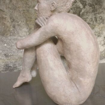 Escultura intitulada "Rêverie" por Marie-Michèle Rouchon, Obras de arte originais, Argila