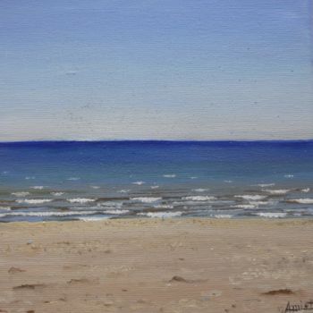 Painting titled "marine-vent-est-mod…" by Marie-Noëlle Amiot, Original Artwork, Oil