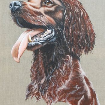 Painting titled "SETTER" by Marie-Noëlle Brelivet, Original Artwork, Acrylic