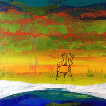 Peinture intitulée "assieds-toi" par Marie-Noëlle Gagnan, Œuvre d'art originale, Acrylique