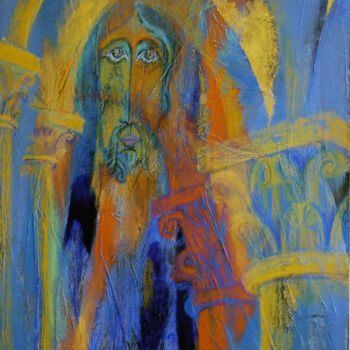 Peinture intitulée "cathédrale" par Marie-Noëlle Gagnan, Œuvre d'art originale, Huile