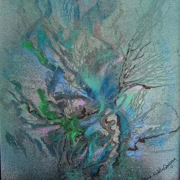 Painting titled "algue" by Marie-Noëlle Gagnan, Original Artwork