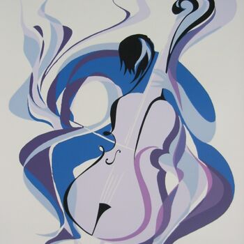 Painting titled "basse continue" by Marie-Noëlle Gagnan, Original Artwork