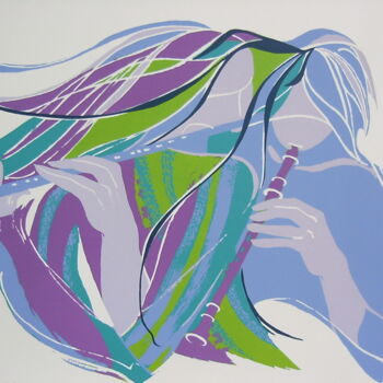 Painting titled "duo" by Marie-Noëlle Gagnan, Original Artwork