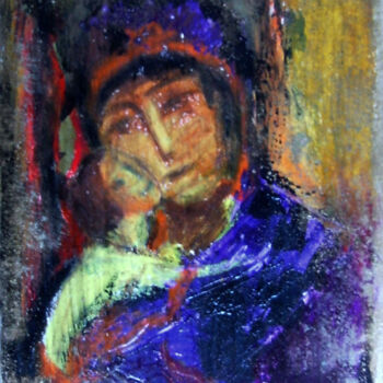 Painting titled "maternité" by Marie-Noëlle Gagnan, Original Artwork, Other