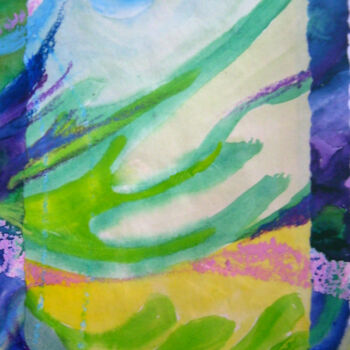 Painting titled "nature 1" by Marie-Noëlle Gagnan, Original Artwork, Oil