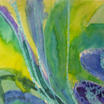 Painting titled "nature 16" by Marie-Noëlle Gagnan, Original Artwork, Oil