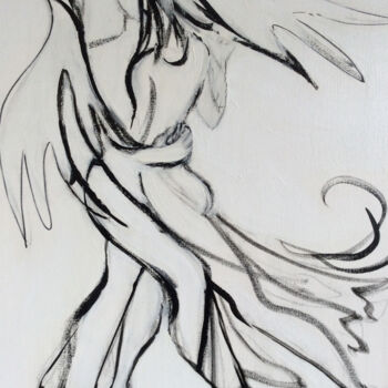 Painting titled "tango-1" by Marie-Noëlle Gagnan, Original Artwork, Ink