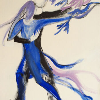 Painting titled "tango-2" by Marie-Noëlle Gagnan, Original Artwork, Acrylic