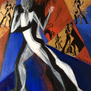 Pintura titulada "tango-3" por Marie-Noëlle Gagnan, Obra de arte original, Acrílico