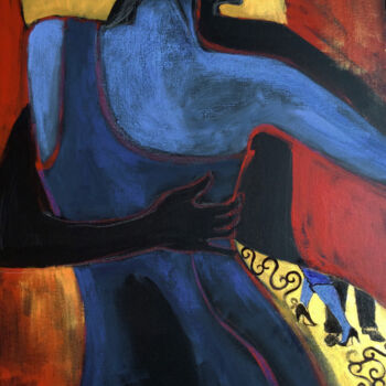 Painting titled "tango-4-abrazo" by Marie-Noëlle Gagnan, Original Artwork, Acrylic