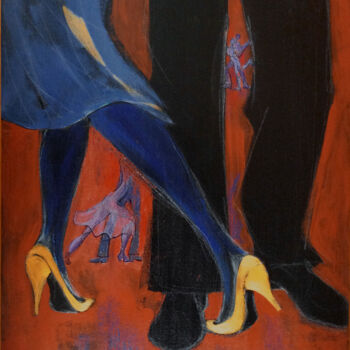 Картина под названием "tango-5" - Marie-Noëlle Gagnan, Подлинное произведение искусства, Акрил