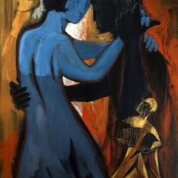 Pittura intitolato "tango-8" da Marie-Noëlle Gagnan, Opera d'arte originale, Acrilico