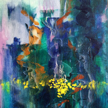 Malerei mit dem Titel "jardin-1" von Marie-Noëlle Gagnan, Original-Kunstwerk, Acryl