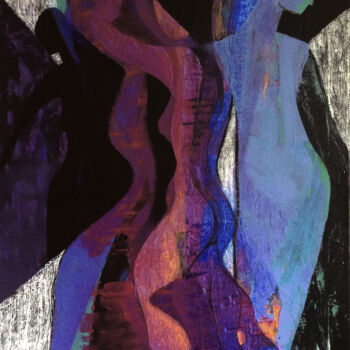 Painting titled "ombres de femmes" by Marie-Noëlle Gagnan, Original Artwork