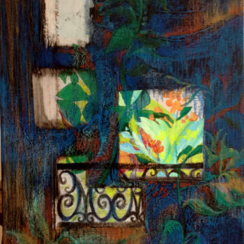Painting titled "fenêtres sur mon pa…" by Marie-Noëlle Gagnan, Original Artwork