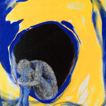 Peinture intitulée "le trou noir" par Marie-Noëlle Gagnan, Œuvre d'art originale, Acrylique