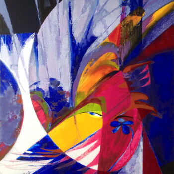 Peinture intitulée "vents contraires" par Marie-Noëlle Gagnan, Œuvre d'art originale, Acrylique